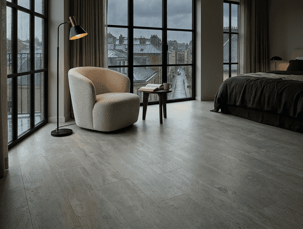 Cork flooring texture for contract use